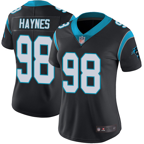 Carolina Panthers Limited Black Women Marquis Haynes Home Jersey NFL Football 98 Vapor Untouchable